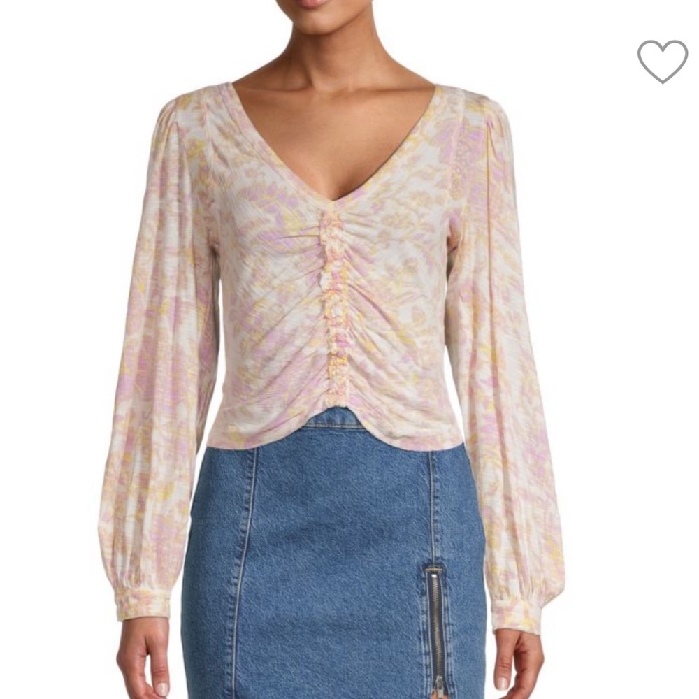 Free people long sleeve rouched